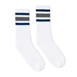 SOCCO USA-Made Striped Crew Socks