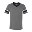 Augusta Sportswear Youth V-Neck Jersey with Striped Sleeves