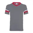 Augusta Sportswear Youth V-Neck Jersey with Striped Sleeves