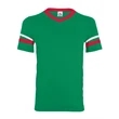 Augusta Sportswear Youth V-Neck Jersey with Striped Sleeves