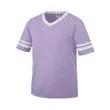 Augusta Sportswear Youth V-Neck Jersey with Striped Sleeves