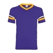 Augusta Sportswear Youth V-Neck Jersey with Striped Sleeves
