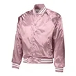 Augusta Sportswear Satin Baseball Jacket Striped Trim