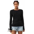 Ladies' Micro Ribbed Long-Sleeve T-Shirt