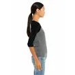 Ladies' Baby Rib 3/4-Sleeve Contrast Raglan T-Shirt