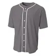 Shorts Sleeve Full Button Baseball Top