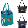 Geometric Zippered Business Tote