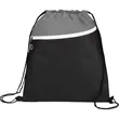 Slant Front Pocket Drawstring Bag