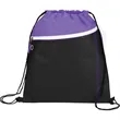 Slant Front Pocket Drawstring Bag