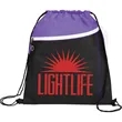 Slant Front Pocket Drawstring Bag