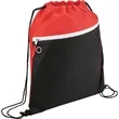 Slant Front Pocket Drawstring Bag
