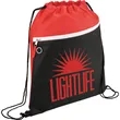 Slant Front Pocket Drawstring Bag
