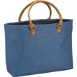 Heathered Suede Accent Tote