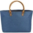 Heathered Suede Accent Tote
