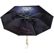 46" Clear Night Sky Auto Open Folding Umbrella