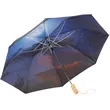 46" Clear Night Sky Auto Open Folding Umbrella