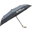 42" Recycled PET Auto Open Plaid Folding Umbrella