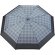 42" Recycled PET Auto Open Plaid Folding Umbrella