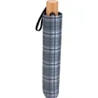 42" Recycled PET Auto Open Plaid Folding Umbrella