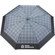 42" Recycled PET Auto Open Plaid Folding Umbrella