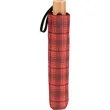 42" Recycled PET Auto Open Plaid Folding Umbrella