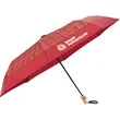 42" Recycled PET Auto Open Plaid Folding Umbrella
