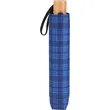 42" Recycled PET Auto Open Plaid Folding Umbrella