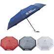 42" Recycled PET Auto Open Plaid Folding Umbrella