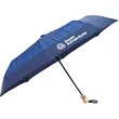 42" Recycled PET Auto Open Plaid Folding Umbrella