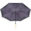 48" Recycled PET Auto Open Plaid Inversion Umbrell