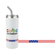 Marka Copper Vac Tblr w/SS straw 20oz flag