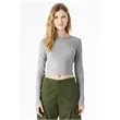 Ladies' Micro Ribbed Long Sleeve Baby Tee