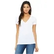 Ladies' Jersey Short-Sleeve Deep V-Neck T-Shirt