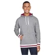 Adult Peppered Fleece Lapover Hooded Sweatshirt