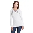 Ladies' Long Sleeve Fine Jersey Lace-Up T-Shirt