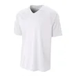 Youth Polyester V-Neck Strike Jersey with Contrast Sleeves