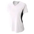 Ladies' Color Block Performance V-Neck T-Shirt