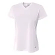Ladies' Birds-Eye Mesh V-Neck T-Shirt