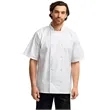 Unisex Studded Front Short-Sleeve Chef's Jacket