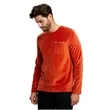 Unisex Velour Long Sleeve Pocket T-Shirt