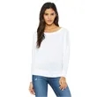 Ladies' Flowy Long-Sleeve Off Shoulder T-Shirt