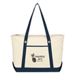 Large Cotton Canvas Sailing Tote Bag