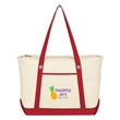 Large Cotton Canvas Sailing Tote Bag