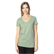 Ladies' Ultimate CVC V-Neck T-Shirt