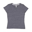 Ladies' V-Neck Harborside Melange Jersey T-Shirt