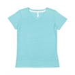 Ladies' V-Neck Harborside Melange Jersey T-Shirt