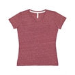 Ladies' V-Neck Harborside Melange Jersey T-Shirt