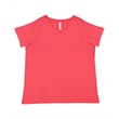 Ladies' Curvy V-Neck Fine Jersey T-Shirt