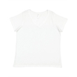 Ladies' Curvy V-Neck Fine Jersey T-Shirt