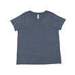 Ladies' Curvy V-Neck Fine Jersey T-Shirt